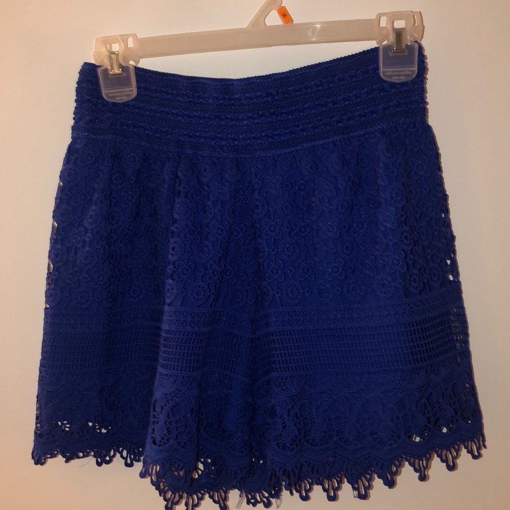 Blue Lace Shorts